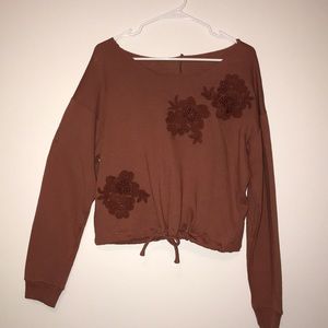 Burnt/brownish orange relaxed top!